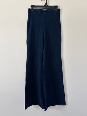 Good American Pull On High Rise Flare Stretch Denim Jeans Dark Wash 2